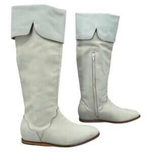 NEW Vintage Foundry Co Women’s Nina Over the Knee Boots White Size 8